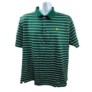 Masters Collection Polo Shirt Adult Large Augusta National Cotton Striped Mens